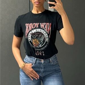 Nasty Gal Black Graphic Tee